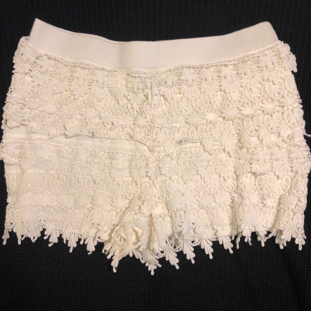 White Boho Shorts